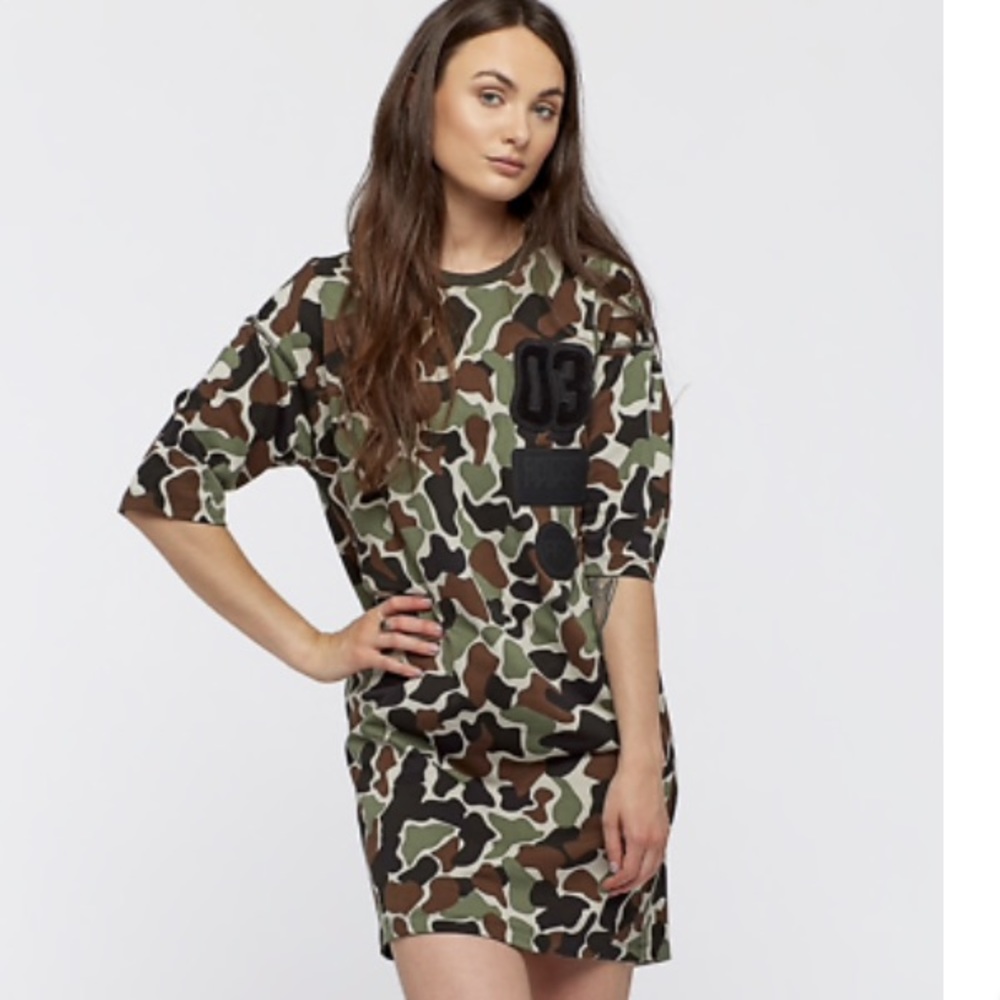 ADIDAS ORIGINALS CAMO Dress MILITARY Womens S